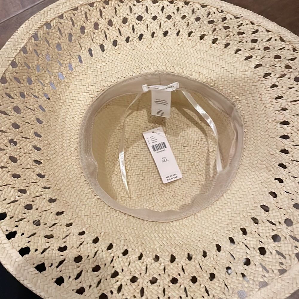Anthropologie Thalia Woven Bucket Hat Flower Pot NWT Adjustable Sold Out style. - Picture 8 of 8